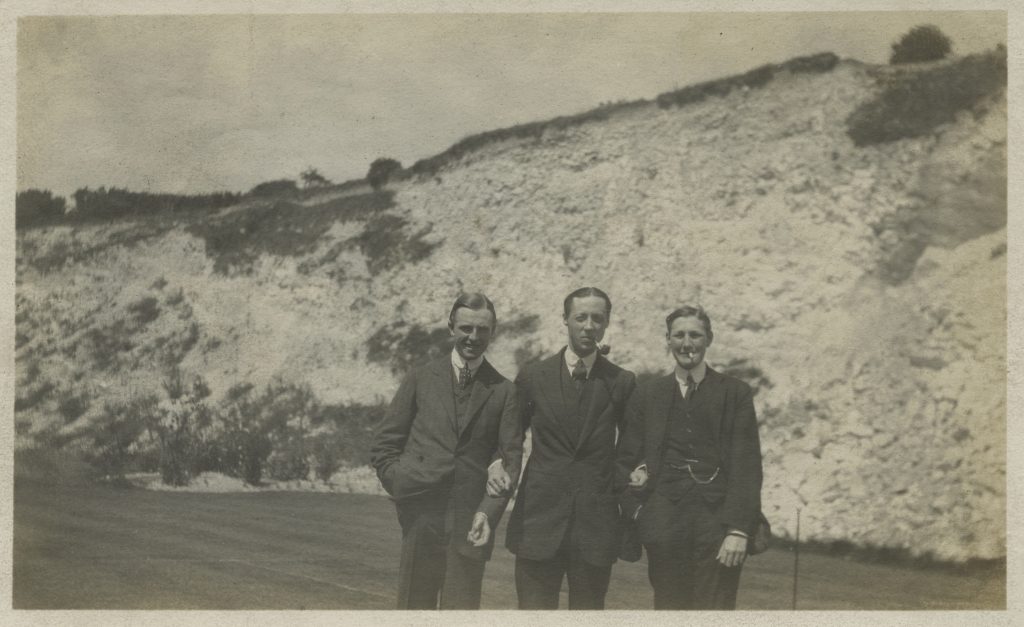 Stern and friends at Highdown chalk pit 1909. RHS Lindley Collections