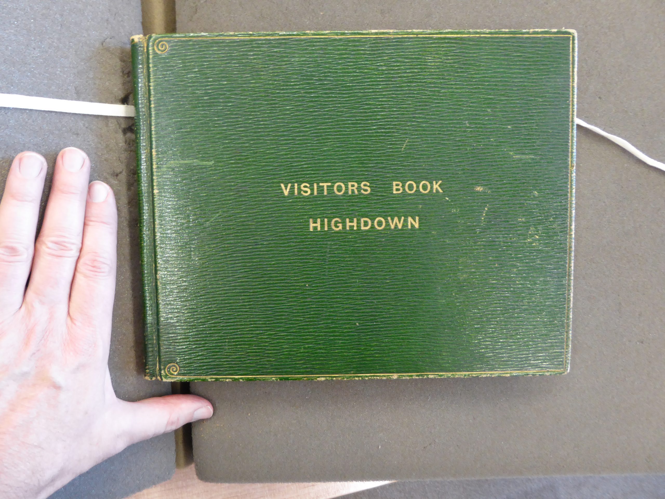 Front of Visitor Book, from West Sussex Record Office