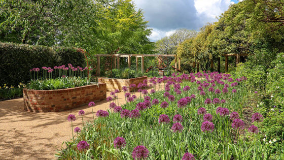 Sensory Garden at Highdown Gardens (raised planting beds and pergola)